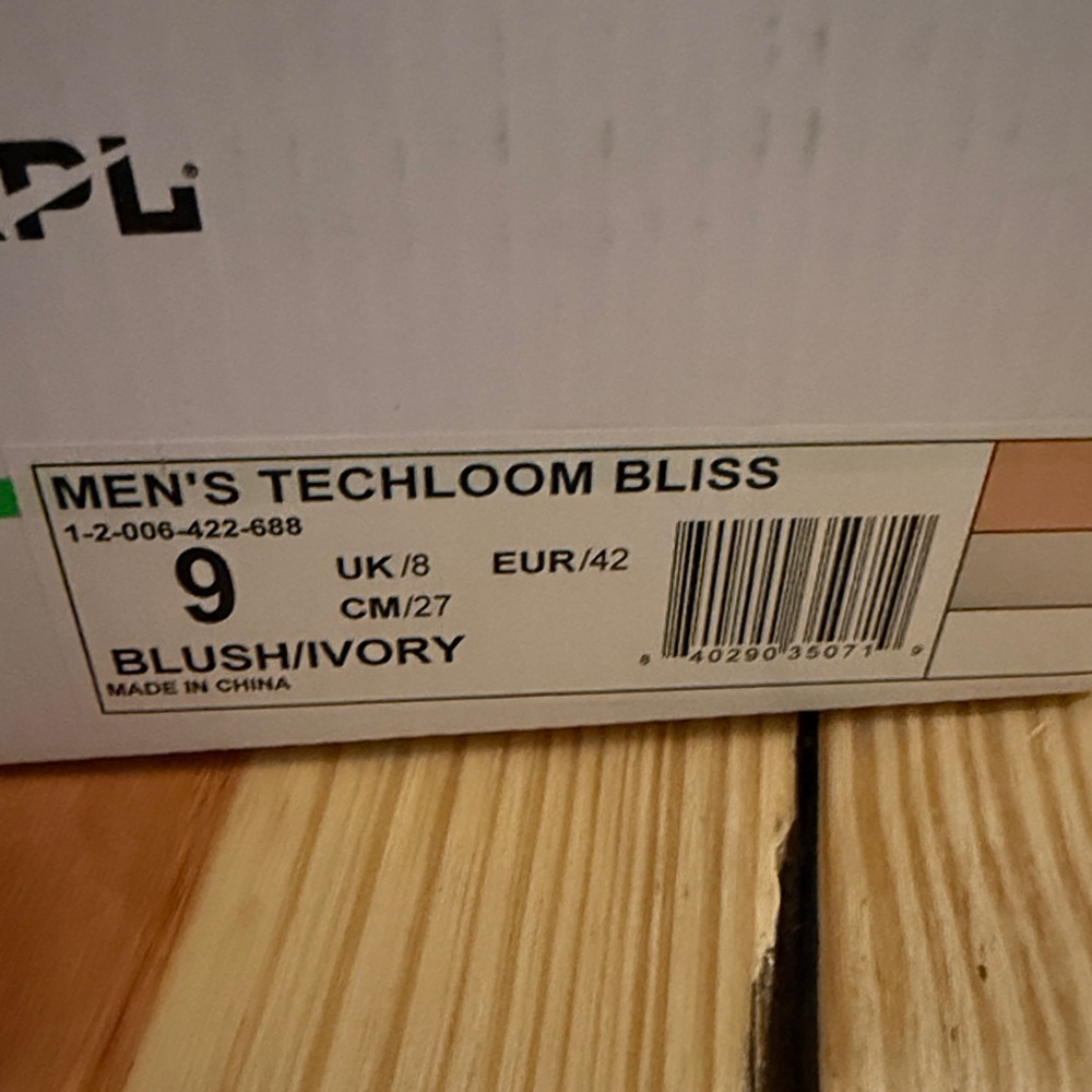 NEW APL MENS TECHLOOM BLISS BLUSH /IVORY SZ MENS 9 WOMENS 10.5 - Picture 5 of 7